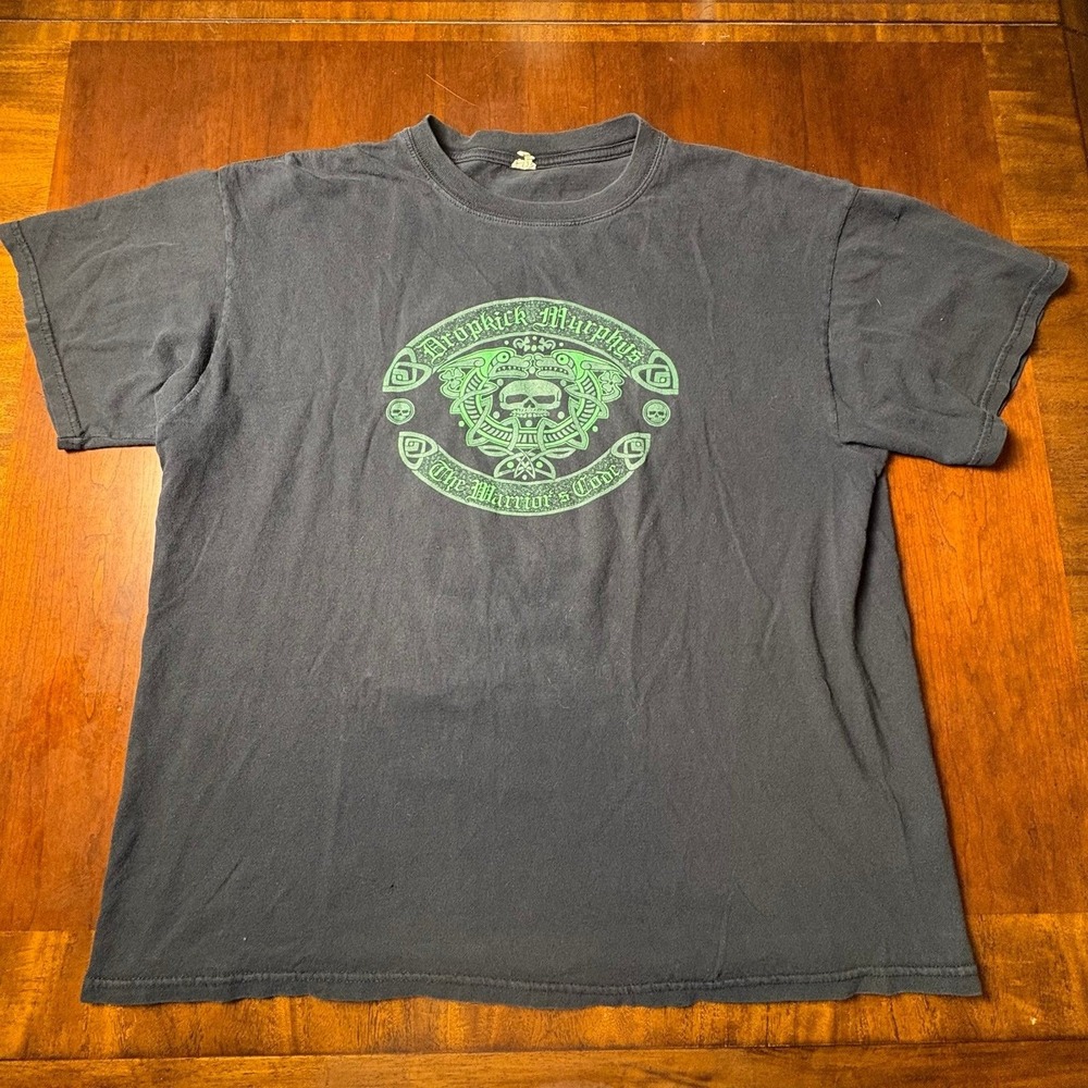 Dropkick Murphys The Warrior Code Black Band T Shirt Blue Anvil Tag 24x27